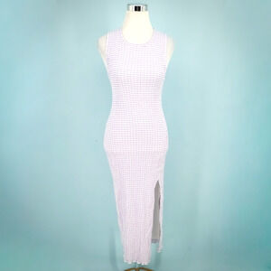 Wilfred Aritzia Size Small S Verona Seersucker Gingham Sleeveless Midi Dress